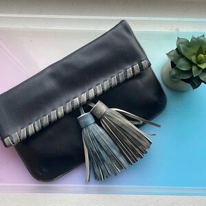 88 Handbag 👜 Tassel Black and Blue crossbody